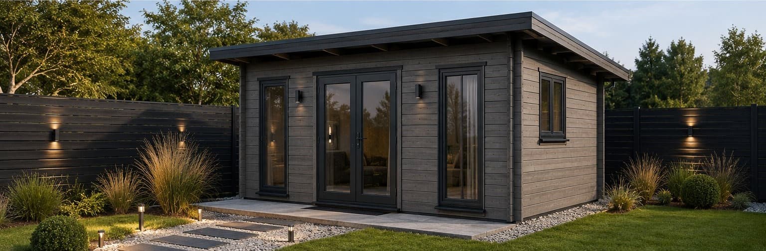 Contemporary garden room seamlessly extending a family home